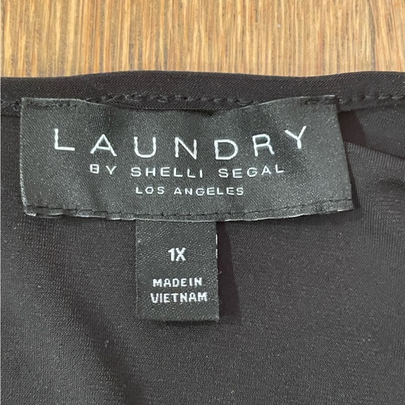 Laundry by Shelli Segal Black V-Neck Sheath Dress Knee Length Women's Size 1X - Picture 11 of 15